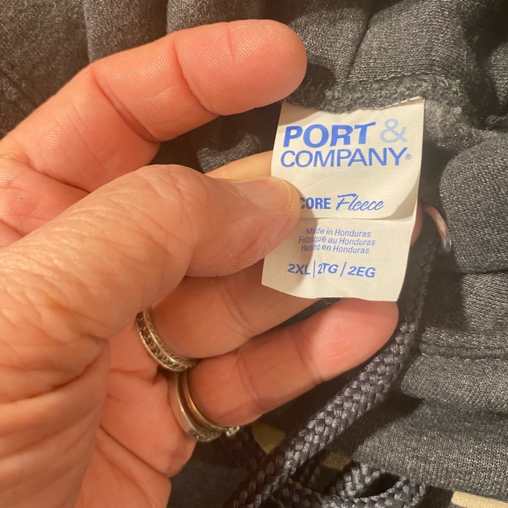 Gray Hoodie with Text Design on Port & Company Tag 2XL (PH) - Picture 8 of 13
